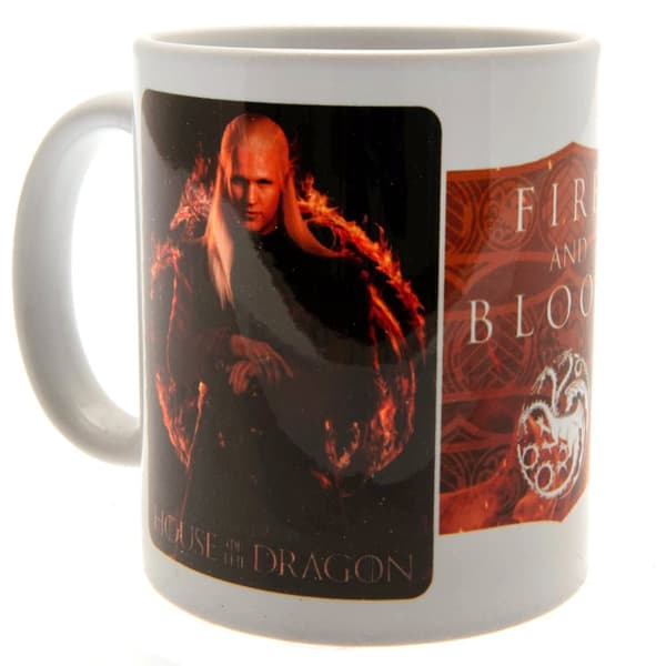 House Of The Dragon Krus med ild og blod White/Red/Black One Size