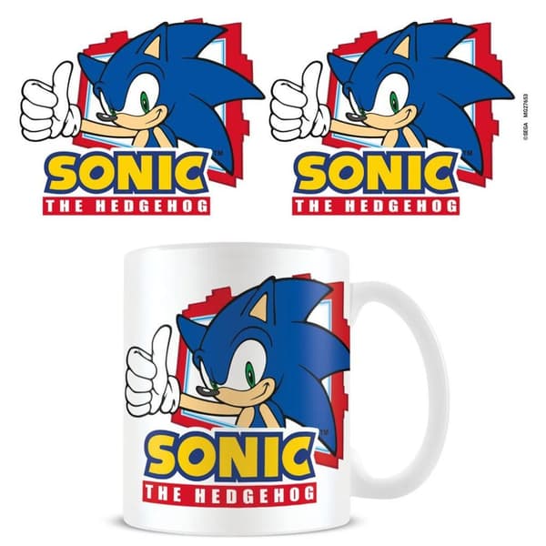 Sonic The Hedgehog Tommelfinger op krus White/Blue/Red One Size