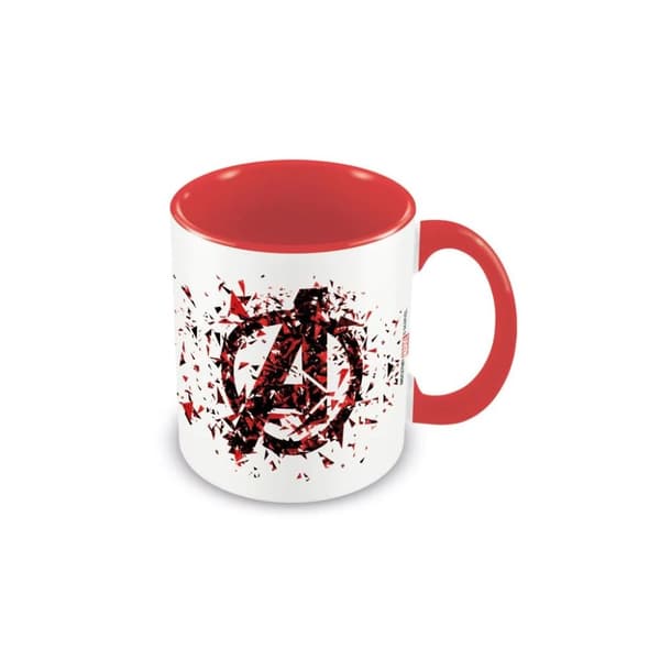 Avengers Mugg med splittrad logotyp White/Red One Size