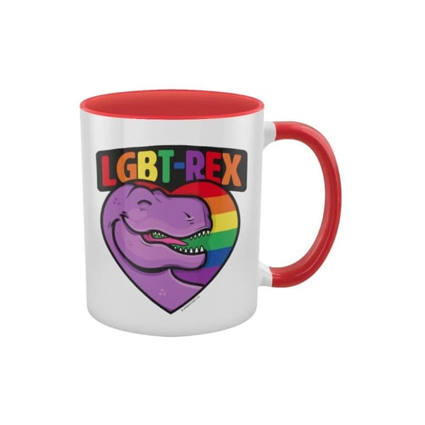 Grindstore LGBT-Rex indre tofarvet krus White/Red/Purple One Size