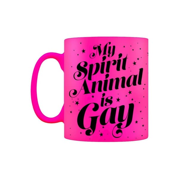Grindstore Mitt andedjur är gay Mug Neon Pink/Black One Size