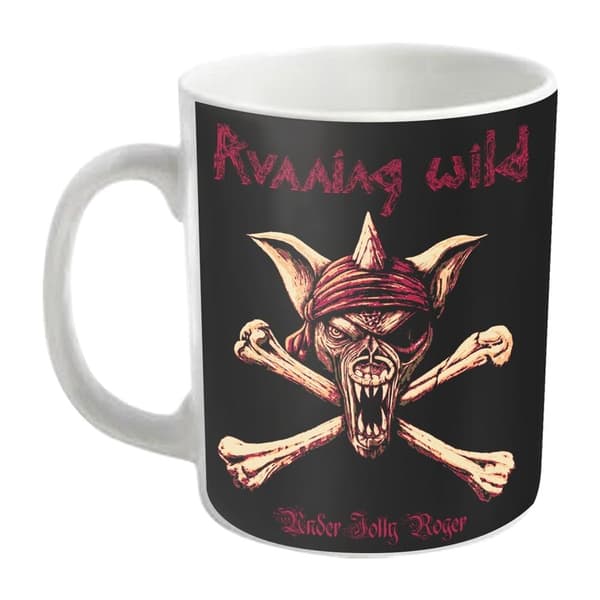 Running Wild Under Jolly Roger Skull and Crossbones krus White/Black One Size