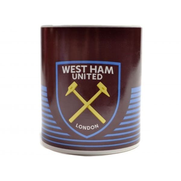 West Ham United FC Lineært krus Claret Red/Sky Blue One Size