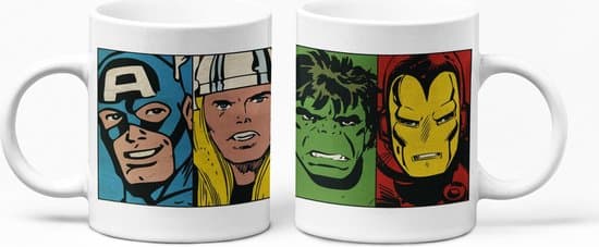 Marvel Comics - Retrohjältarnas ansikten mugg