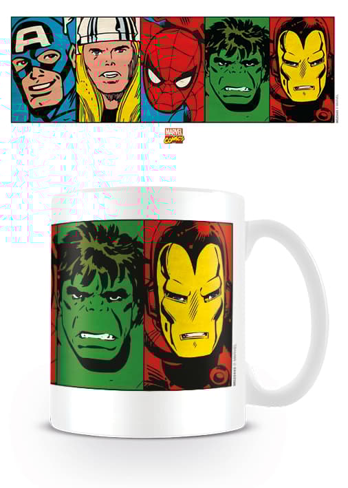 Marvel Comics - Retrohjältarnas ansikten mugg