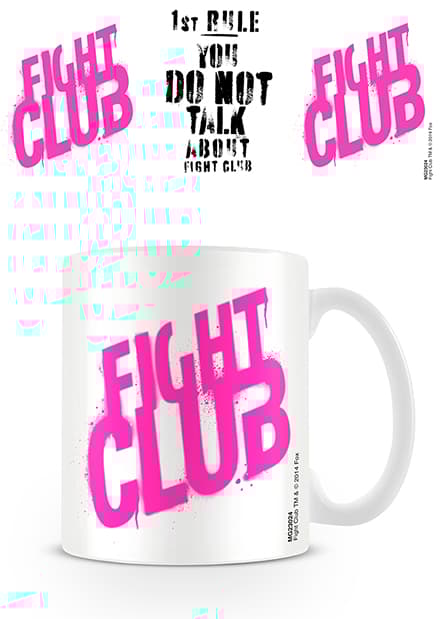 Fight Club - Spray-logotyp och 1st Rule-mugg