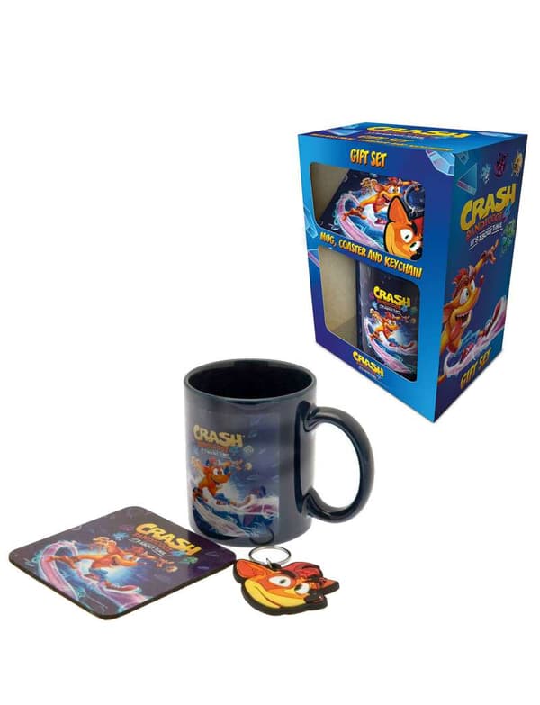Crash Bandicoot 4 - About Time - presentförpackning med mugg, underlägg och nyckelring