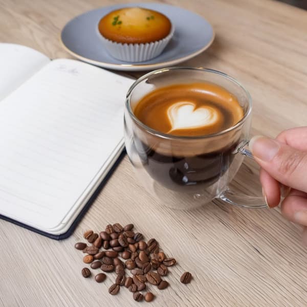 Dubbelväggigt Termiskt Glas Set Borosilikatglas Kaffeglas Teglas Latte Macchiato Tekoppar Kaffekoppar 200-300ml