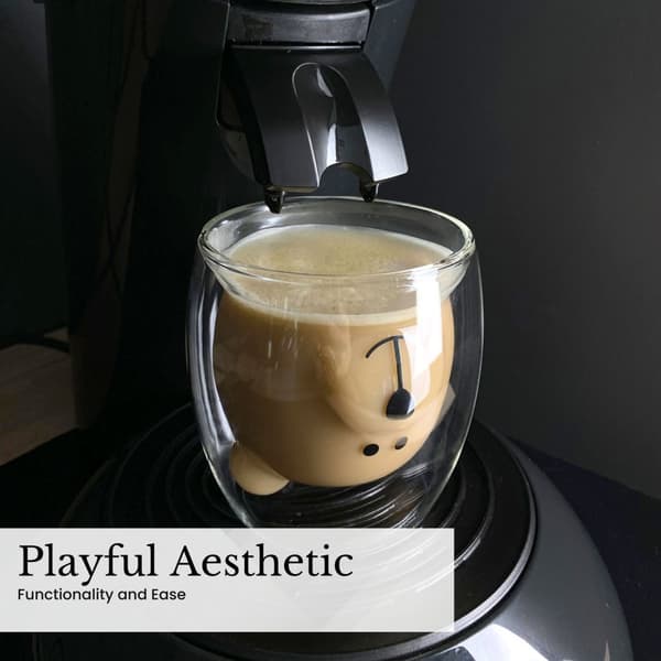 Dubbelväggigt Termiskt Glas Set Borosilikatglas Kaffeglas Teglas Latte Macchiato Tekoppar Kaffekoppar Design av björn 230ml