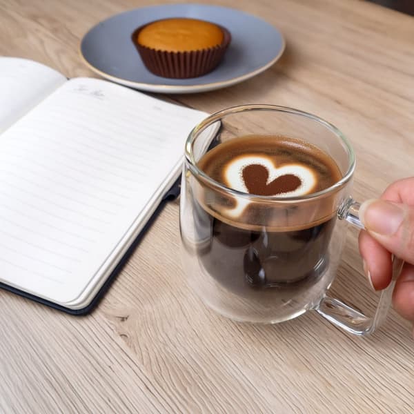 Dubbelväggigt Termiskt Glas Set Borosilikatglas Kaffeglas Teglas Latte Macchiato Tekoppar Kaffekoppar 250ml