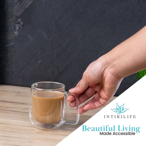 Dubbelväggigt Termiskt Glas Set Borosilikatglas Kaffeglas Teglas Latte Macchiato Tekoppar Kaffekoppar 250ml