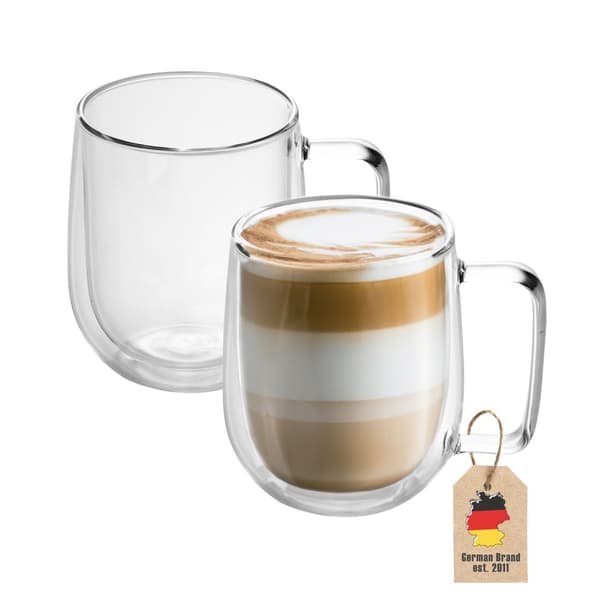 Dubbelväggigt Termiskt Glas Set Borosilikatglas Kaffeglas Teglas Latte Macchiato Tekoppar Kaffekoppar 250ml