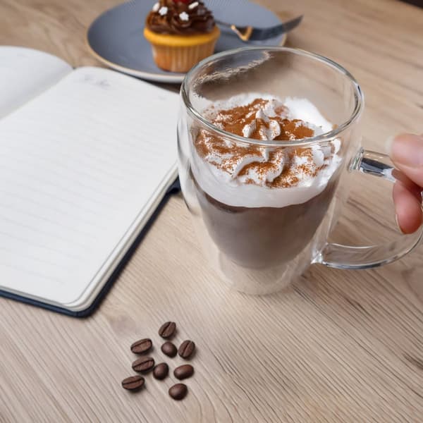 Dubbelväggigt Termiskt Glas Set Borosilikatglas Kaffeglas Teglas Latte Macchiato Tekoppar Kaffekoppar