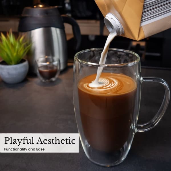 Dubbelväggigt Termiskt Glas Set Borosilikatglas Kaffeglas Teglas Latte Macchiato Tekoppar Kaffekoppar