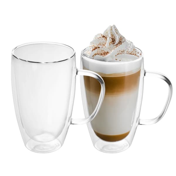 Dubbelväggigt Termiskt Glas Set Borosilikatglas Kaffeglas Teglas Latte Macchiato Tekoppar Kaffekoppar