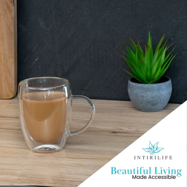 Dubbelväggigt Termiskt Glas Set Borosilikatglas Kaffeglas Teglas Latte Macchiato Tekoppar Kaffekoppar