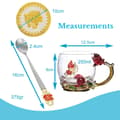 Miniatyrbilde 4 av 5: Sommerfugl Tekopp Blomsterkopp Kaffekopp 250 ml laget av varmebestandig glass Sett med skje i gull - rød - lilla - Perfekt gave til mors dag, bursdag,