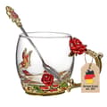 Miniatyrbilde 1 av 5: Sommerfugl Tekopp Blomsterkopp Kaffekopp 250 ml laget av varmebestandig glass Sett med skje i gull - rød - lilla - Perfekt gave til mors dag, bursdag,