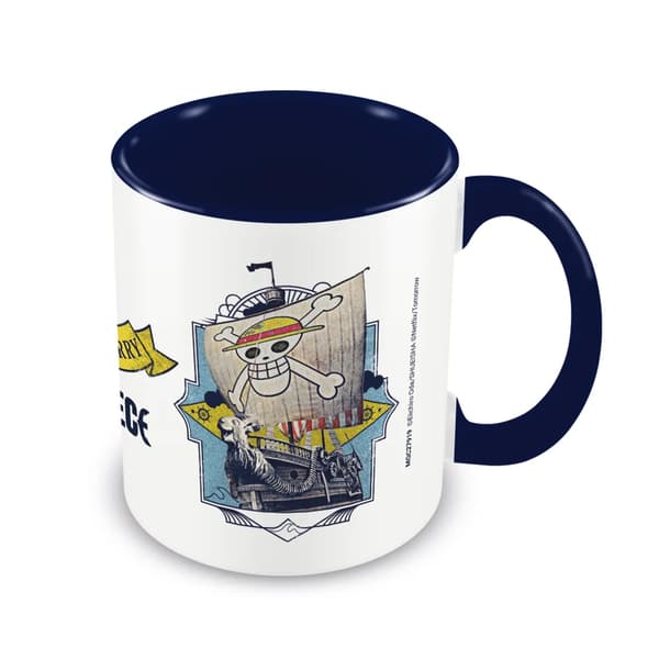 One Piece The Going Merry Inner Two Tone Mug White/Blue One Size