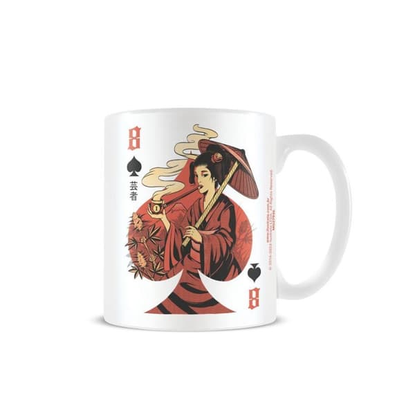 Ilustrata Weed Gueicha Mugg White/Red/Black One Size