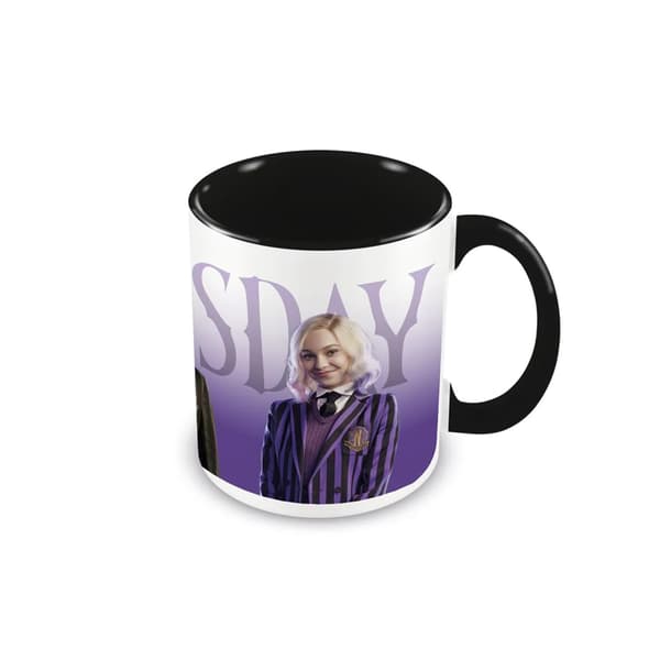 Wednesday Nevermore Students Inner Two Tone Mug White/Purple/Black One Size