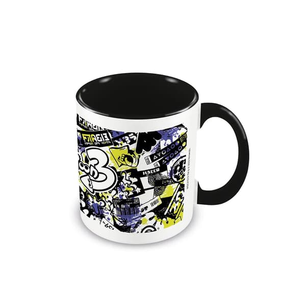 Splatoon 3 Graffiti-mugg Black/White/Yellow One Size
