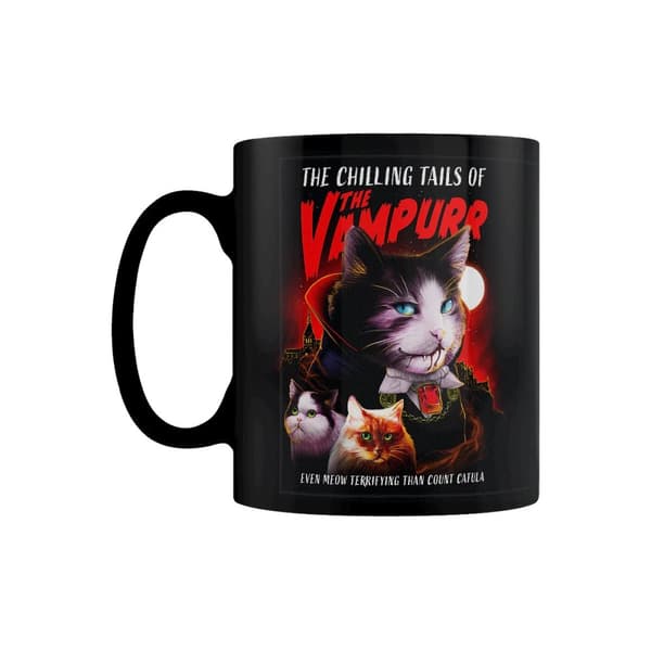 Horror Cats The Vampurr Vintage Mug Black One Size