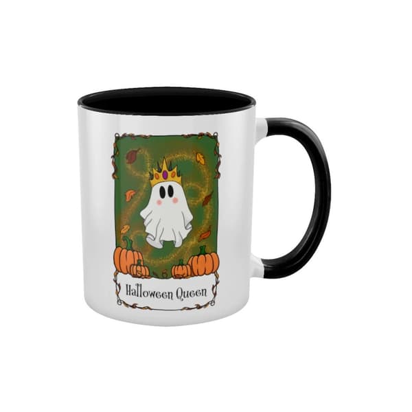 Grindstore Halloween Queen Ghost Tarot Inner Two Tone Mug White One Size