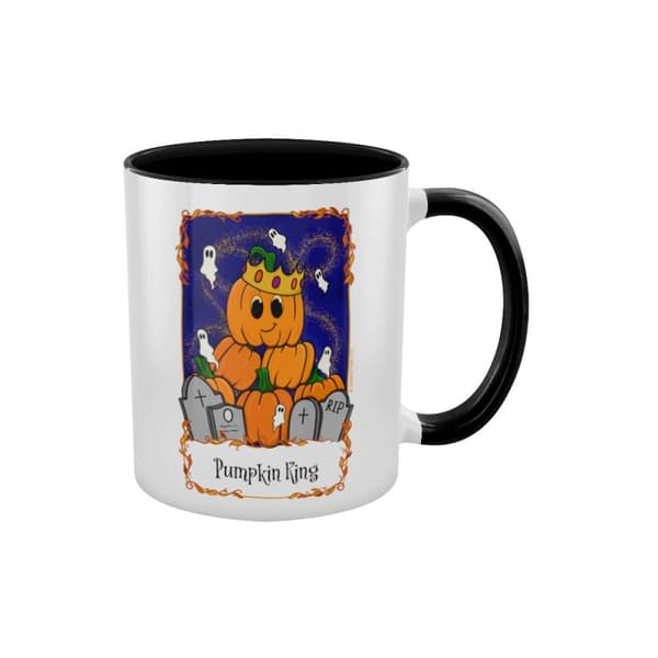 Grindstore Pumpkin King Tarot Inner Two Tone Mug White/Black One Size