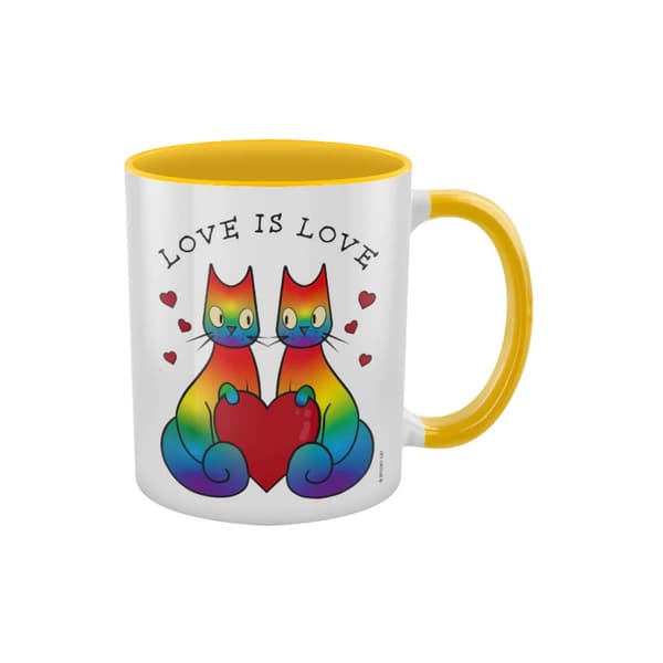 Spooky Cat Love Is Love Inner Two Tone Mug