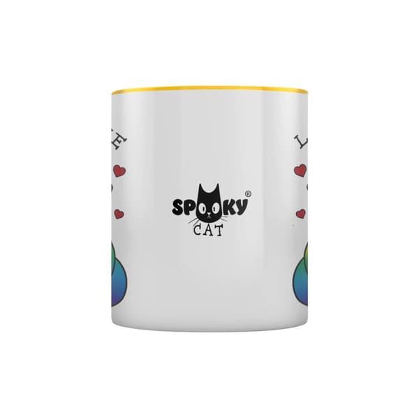 Spooky Cat Love Is Love Inner Two Tone Mug