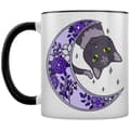 Miniatyrbild 2 av 2: Grindstore Lunar Floral Feline Inner Tvåfärgad mugg