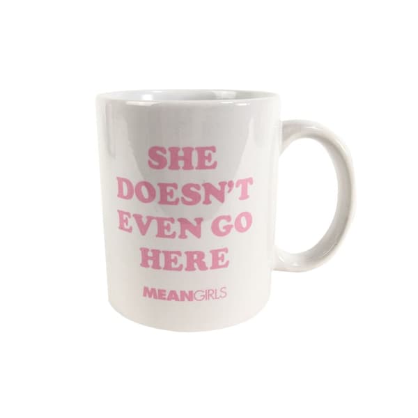 Mean Girls She Doesn´t Even Go Here Mug White/Pink One Size