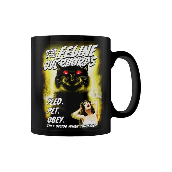 Horror Cats Feline Overlords Vintage Mug