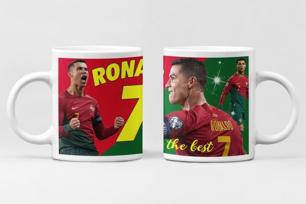 Ronaldo Mugg + Underlägg paket - Portugal 7