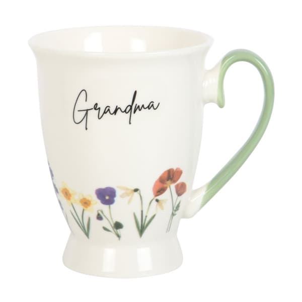 Something Different Grandma Wild Flowers Pedestal Mug