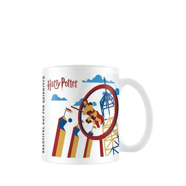 Harry Potter Checkmate Quidditch Mug White/Red/Blue One Size