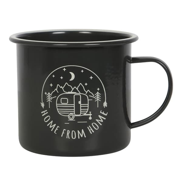 Something Different Crystals And Coffee Enamel Camp Mug Black/White One Size
