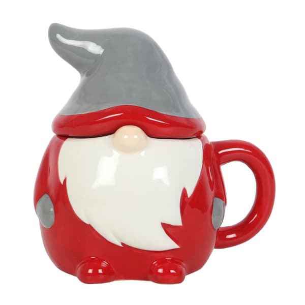 Something Different Gonk Lidded Christmas Mug Red/Grey One Size