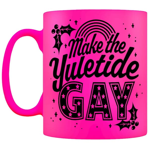Grindstore Make The Yuletide Gay Neon Christmas Mug