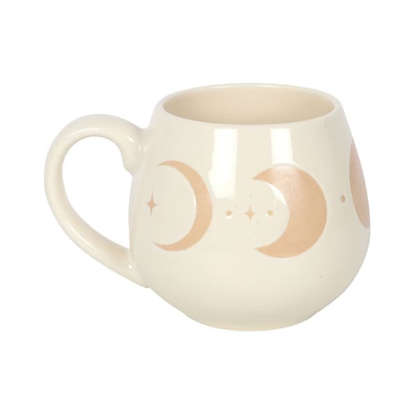 Something Different Moon Phase Rounded Mug Beige/White One Size