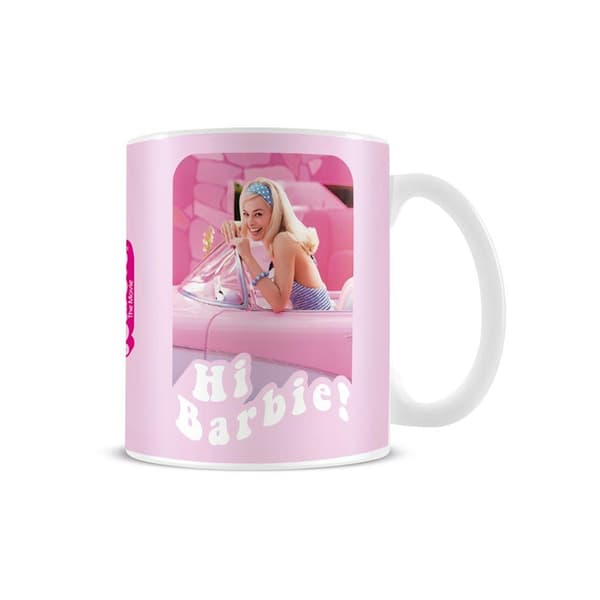 Barbie Hi Barbie! Mug White/Pink 12cm x 8.7cm x 10.5cm