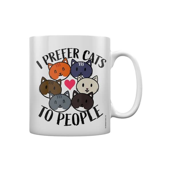 Grindstore I Prefer Cats To People Mug White One Size