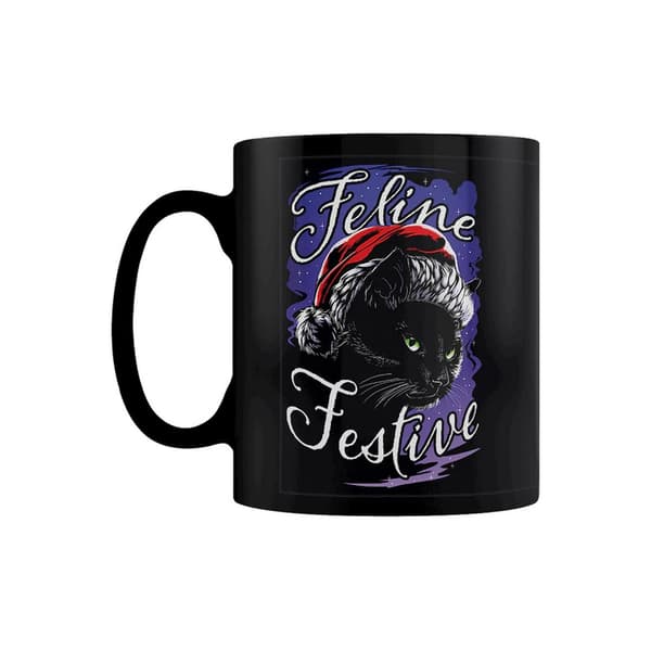 Grindstore Feline Festive Christmas Mug Black One Size