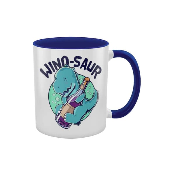 Grindstore Wino-Saur Inner Two Tone Mug White/Blue One Size