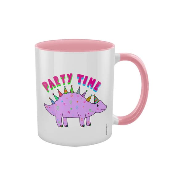 Grindstore Party Time Dinosaur Mug White/Pink One Size