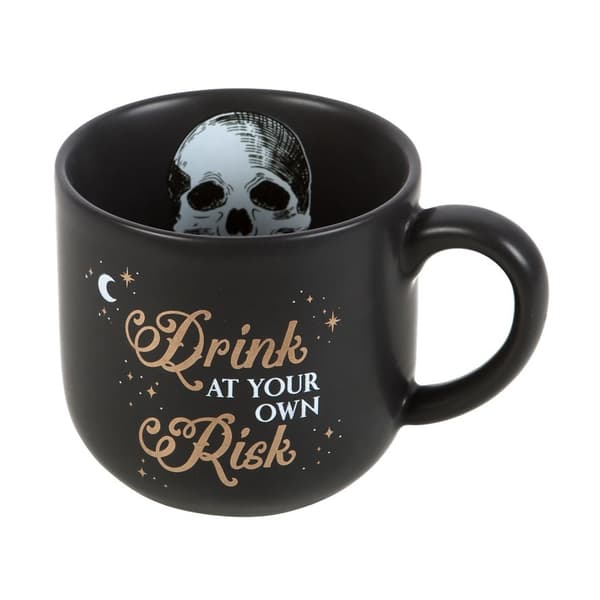 Something Different Drink at Your Own Risk Mug Black/White/Gold One Size