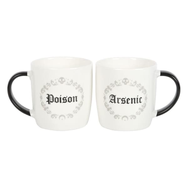 Something Different Poison And Arsenic Mug Set (Pack of 2) White/Black One Size