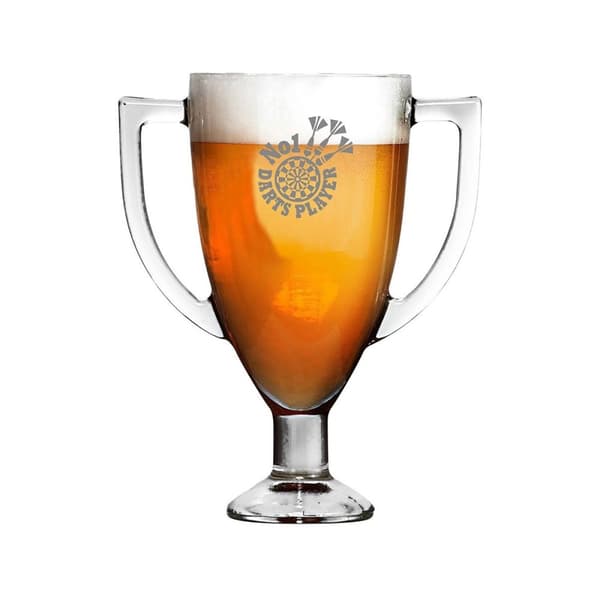 No.1 dartspelare Trofé Pintglas Clear/Silver One Size