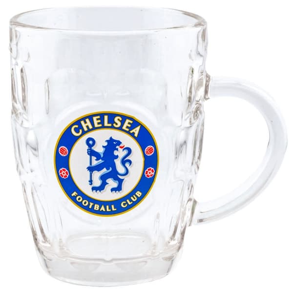 Chelsea FC Dimple Glass Tankard Clear One Size